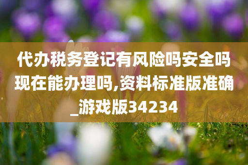 代办税务登记有风险吗安全吗现在能办理吗,资料标准版准确_游戏版34234