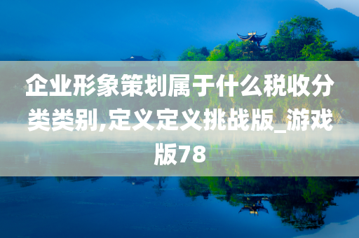 企业形象策划属于什么税收分类类别,定义定义挑战版_游戏版78