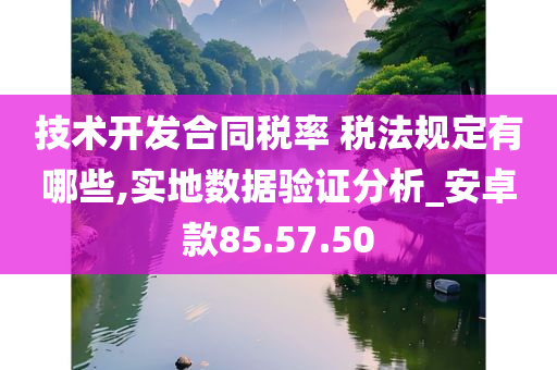 技术开发合同税率 税法规定有哪些,实地数据验证分析_安卓款85.57.50