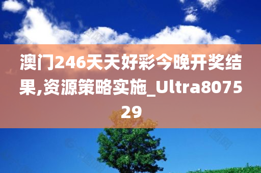 澳门246天天好彩今晚开奖结果,资源策略实施_Ultra807529