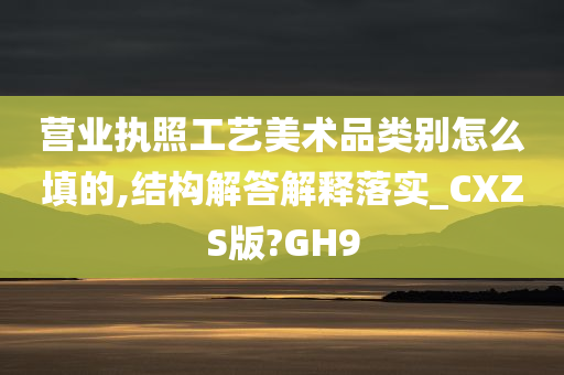 营业执照工艺美术品类别怎么填的,结构解答解释落实_CXZS版?GH9