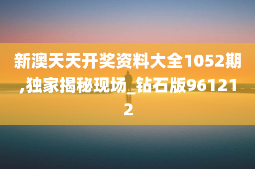 新澳天天开奖资料大全1052期,独家揭秘现场_钻石版961212