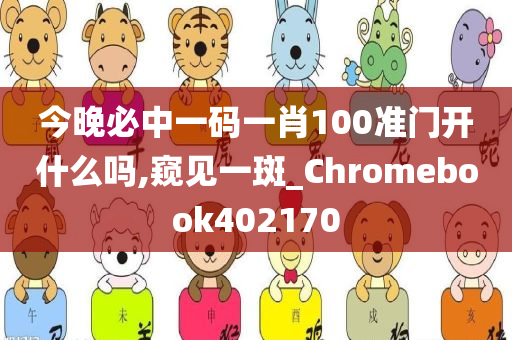 今晚必中一码一肖100准门开什么吗,窥见一斑_Chromebook402170