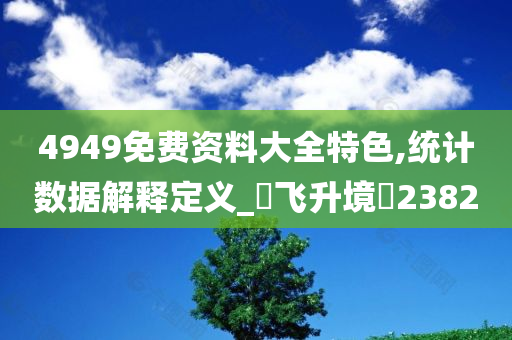 4949免费资料大全特色,统计数据解释定义_‌飞升境‌2382