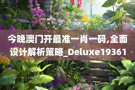 今晚澳门开最准一肖一码,全面设计解析策略_Deluxe193610