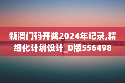 新澳门码开奖2024年记录,精细化计划设计_D版556498