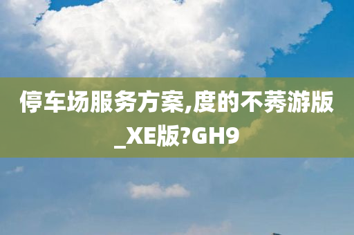 停车场服务方案,度的不莠游版_XE版?GH9