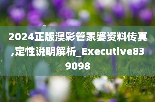 2024正版澳彩管家婆资料传真,定性说明解析_Executive839098