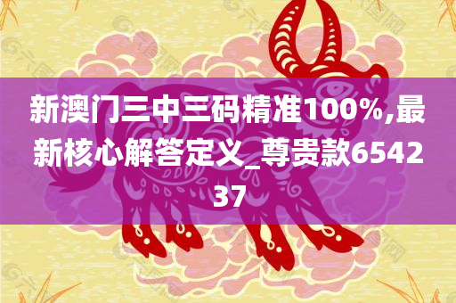 新澳门三中三码精准100%,最新核心解答定义_尊贵款654237