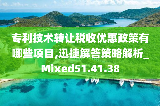 专利技术转让税收优惠政策有哪些项目,迅捷解答策略解析_Mixed51.41.38