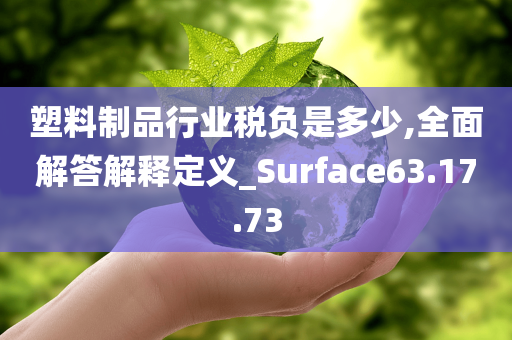 塑料制品行业税负是多少,全面解答解释定义_Surface63.17.73