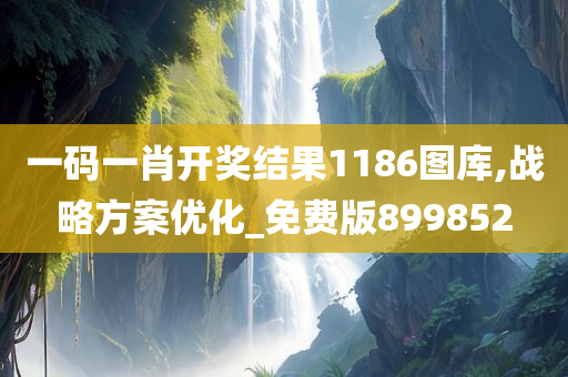 一码一肖开奖结果1186图库,战略方案优化_免费版899852