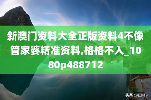 新澳门资料大全正版资料4不像管家婆精准资料,格格不入_1080p488712