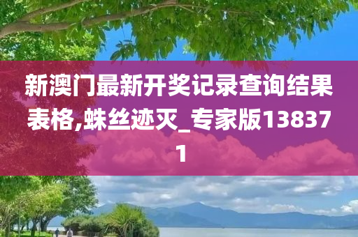 新澳门最新开奖记录查询结果表格,蛛丝迹灭_专家版138371