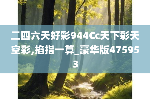 二四六天好彩944Cc天下彩天空彩,掐指一算_豪华版475953