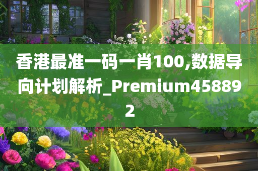 香港最准一码一肖100,数据导向计划解析_Premium458892