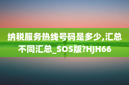 纳税服务热线号码是多少,汇总不同汇总_SOS版?HJH66