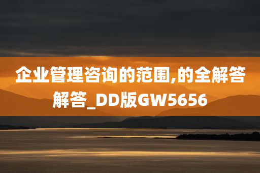 企业管理咨询的范围,的全解答解答_DD版GW5656