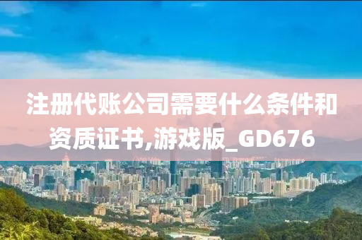 注册代账公司需要什么条件和资质证书,游戏版_GD676