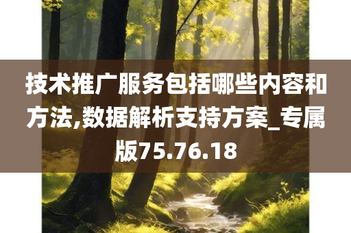 技术推广服务包括哪些内容和方法,数据解析支持方案_专属版75.76.18