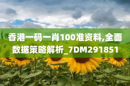 香港一码一肖100准资料,全面数据策略解析_7DM291851