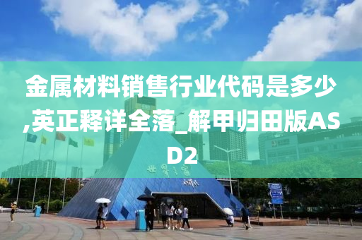 金属材料销售行业代码是多少,英正释详全落_解甲归田版ASD2