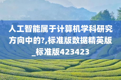 人工智能属于计算机学科研究方向中的?,标准版数据精英版_标准版423423