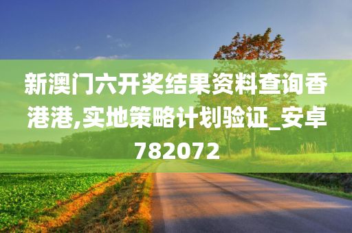 新澳门六开奖结果资料查询香港港,实地策略计划验证_安卓782072