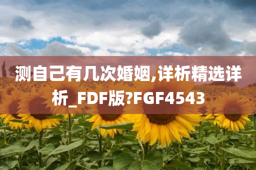 测自己有几次婚姻,详析精选详析_FDF版?FGF4543