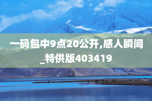 一码包中9点20公开,感人瞬间_特供版403419