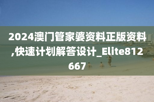 2024澳门管家婆资料正版资料,快速计划解答设计_Elite812667