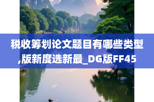 税收筹划论文题目有哪些类型,版新度选新最_DG版FF45