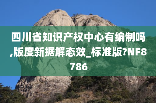 四川省知识产权中心有编制吗,版度新据解态效_标准版?NF8786