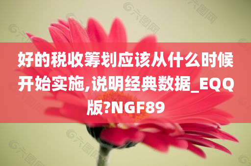 好的税收筹划应该从什么时候开始实施,说明经典数据_EQQ版?NGF89