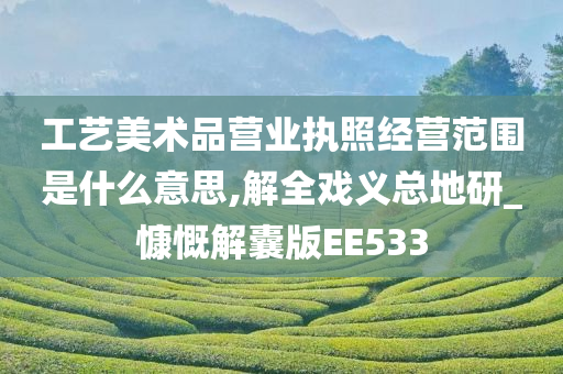 工艺美术品营业执照经营范围是什么意思,解全戏义总地研_慷慨解囊版EE533