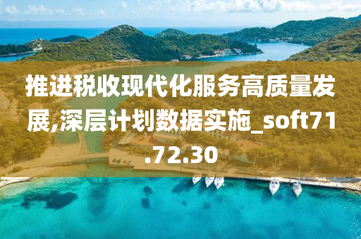 推进税收现代化服务高质量发展,深层计划数据实施_soft71.72.30