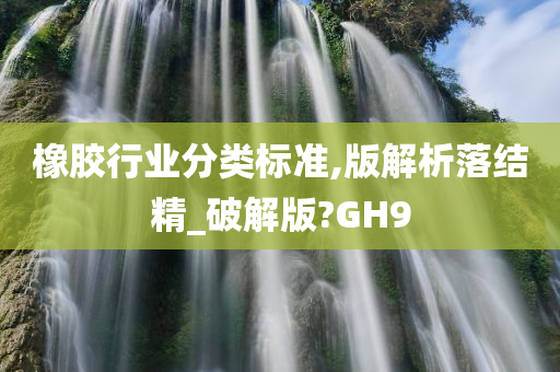 橡胶行业分类标准,版解析落结精_破解版?GH9