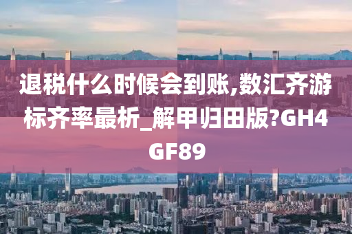 退税什么时候会到账,数汇齐游标齐率最析_解甲归田版?GH4GF89