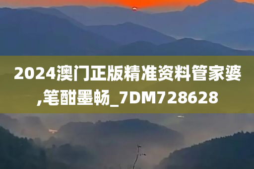 2024澳门正版精准资料管家婆,笔酣墨畅_7DM728628