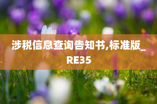 涉税信息查询告知书,标准版_RE35