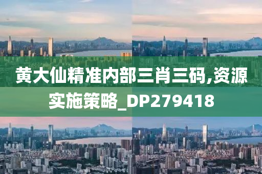 黄大仙精准内部三肖三码,资源实施策略_DP279418