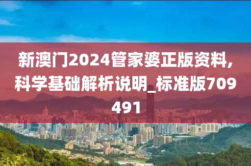 新澳门2024管家婆正版资料,科学基础解析说明_标准版709491