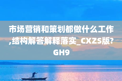 市场营销和策划都做什么工作,结构解答解释落实_CXZS版?GH9