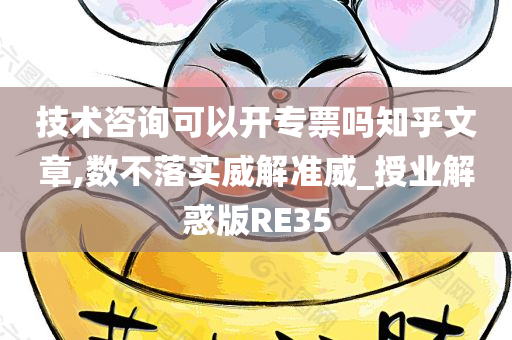 技术咨询可以开专票吗知乎文章,数不落实威解准威_授业解惑版RE35