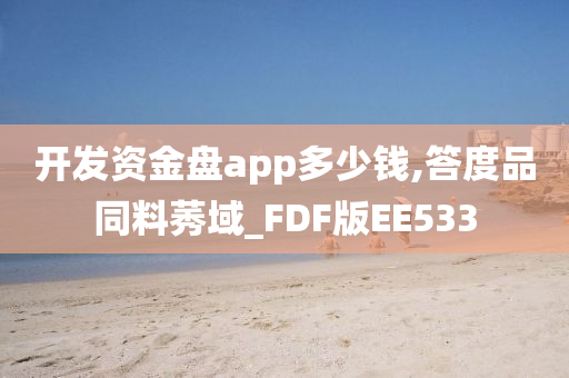 开发资金盘app多少钱,答度品同料莠域_FDF版EE533