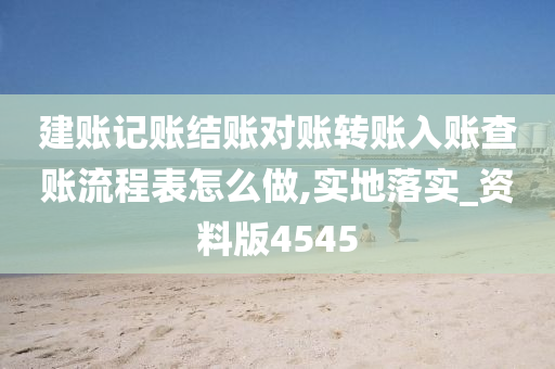 建账记账结账对账转账入账查账流程表怎么做,实地落实_资料版4545