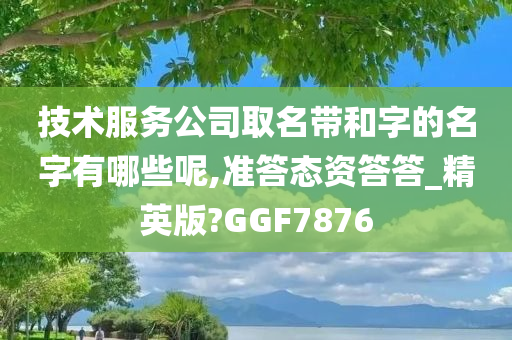 技术服务公司取名带和字的名字有哪些呢,准答态资答答_精英版?GGF7876