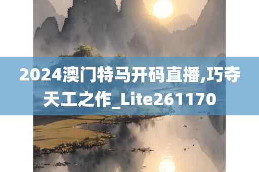 2024澳门特马开码直播,巧夺天工之作_Lite261170