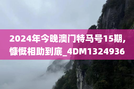 2024年今晚澳门特马号15期,慷慨相助到底_4DM1324936