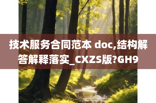 技术服务合同范本 doc,结构解答解释落实_CXZS版?GH9